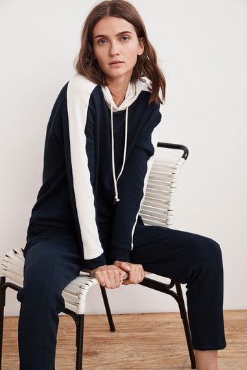 Velvet Kappa Luxe Fleece Track Pant in Night