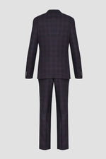 BOSS Checked Wool Slim Fit Suit