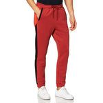 BOSS Cotton-blend tracksuit bottoms with color blocking