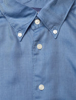 ETON Slim Fit Cotton & Tencel Flannel Shirt in Medium Blue