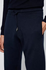 BOSS Nicoletto regular-fit tracksuit bottoms in cotton and virgin wool