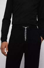 BOSS Urano wool-cashmere tracksuit bottoms with a tapered leg