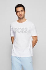 BOSS Cotton-Jersey T-Shirt with Logo Artwork