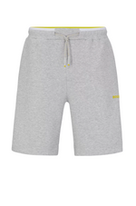 BOSS STRETCH-COTTON-BLEND SHORTS WITH TAPE TRIMS