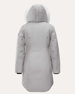 Moose knuckles Women Stirling Storm Grey Parka with Natural Shearling