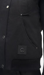 Moose Knuckles Women's Liberty Vest in Black with Black Fur