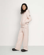 Moose knuckles Women Classic Bunny in Dusty Rose with White Faux Fur