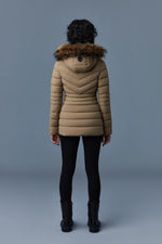 Mackage Patsy-F Lt Camel Down Jacket with Natural Fox Fur
