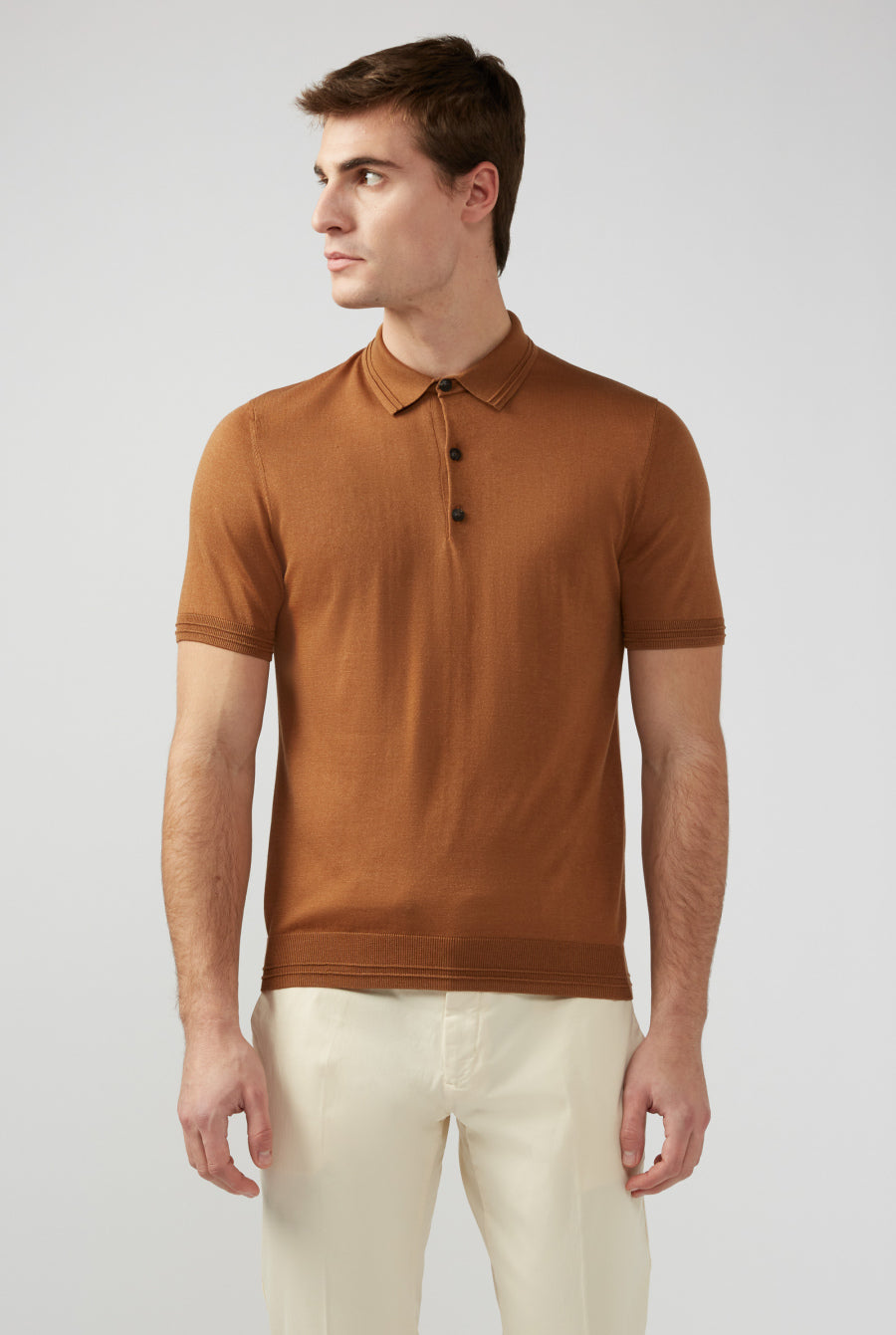 PAL ZILERI Knitted polo with buttons