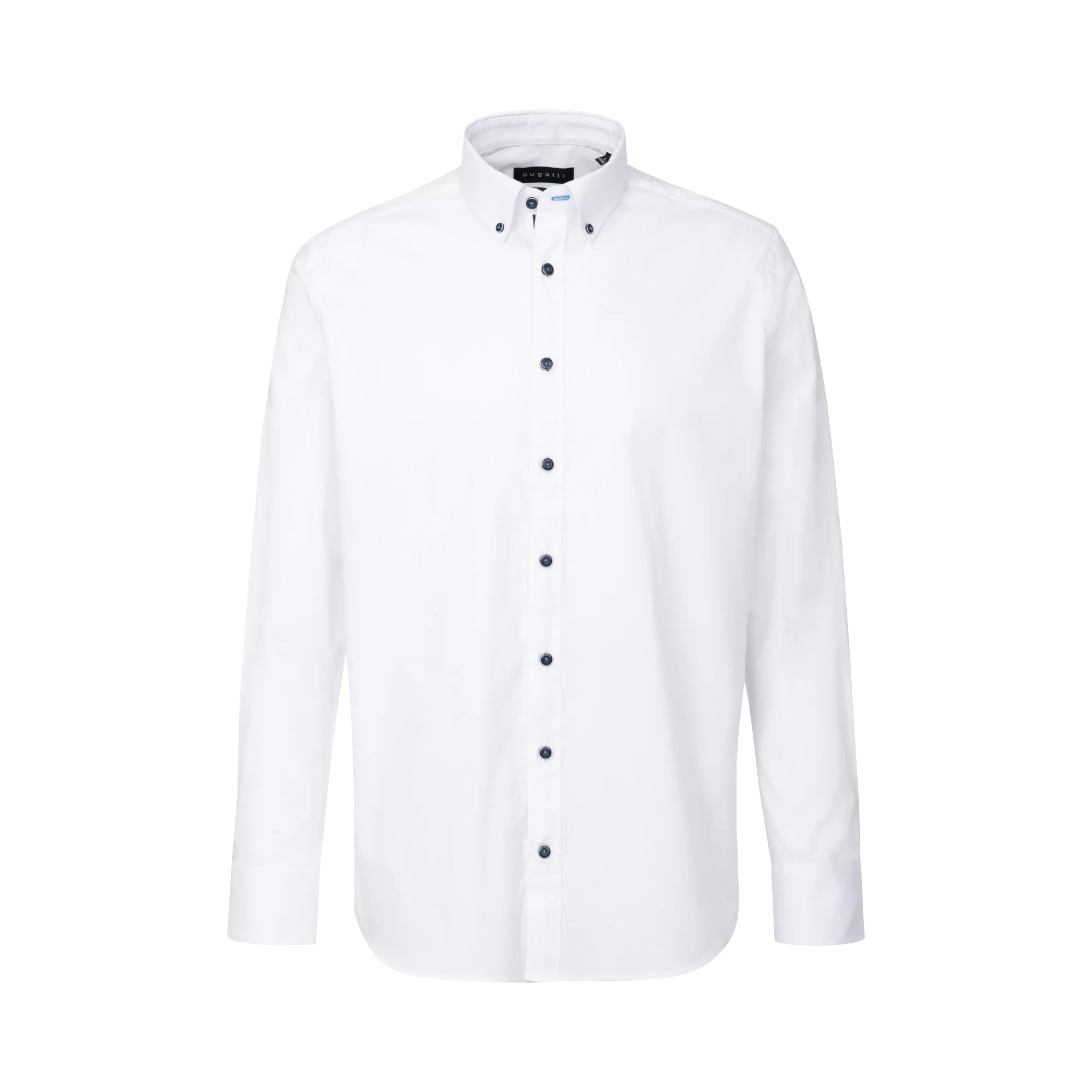 Bugatti Easy Care Long Sleeve White Shirt