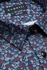 Bugatti Navy Based Floral Print Shirt