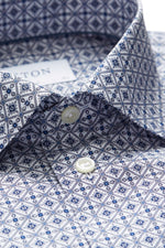 Eton Blue Medallion Print Shirt