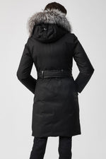 Mackage Harlowe Ladies Winter Down Coat With Silverfox Fur in Black