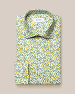 ETON Yellow Lemon Print Signature Twill Shirt
